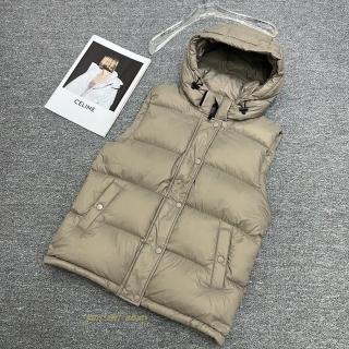 【米蘭精品】現貨+預購 真羽絨90%白鵝絨羽絨背心羽絨衣夾克(輕盈保暖外穿連帽女外套4色74ia17)
