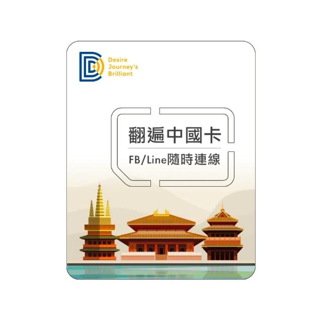 【DJB SIM】翻遍中國卡-中國5天 無限流量吃到飽不降速 上網SIM卡(免翻牆 免設定)