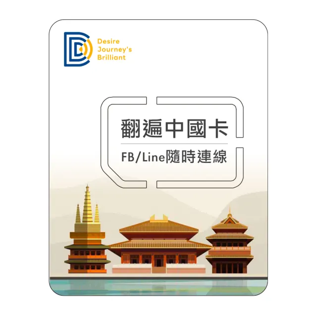 【DJB SIM】翻遍中國卡-中國7天 無限流量吃到飽不降速 上網SIM卡(免翻牆 免設定)