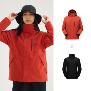 【米蘭精品】現貨+預購 衝鋒衣三合一風衣外套(石墨烯保暖防風防水男女外套14色74ju7)