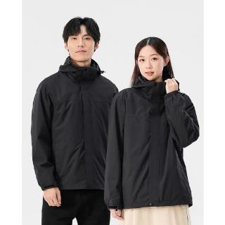 【米蘭精品】現貨+預購 衝鋒衣保暖風衣外套(防風防水搖粒絨內膽兩件式夾克男女外套6色74ju10)