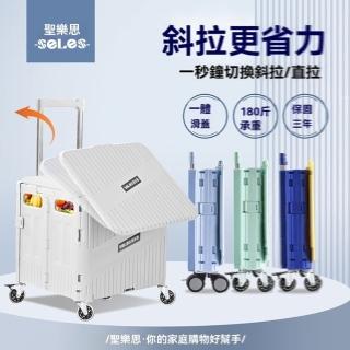【聖樂思旗艦店】斜拉兩用購物車中號3.0英寸/預計10-15個工作日左右送達(靜音帶剎車/抗摔耐磨/可調節)