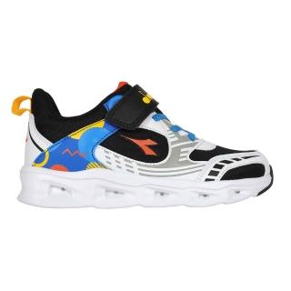 【DIADORA】19-23CM 男中童電光時尚慢跑鞋-超寬楦-魔鬼氈 運動 訓練 慢跑(DA11179)
