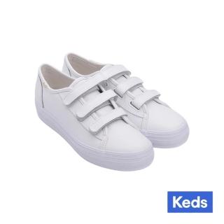 【Keds】TRIPLE KICK 時尚皮革厚底魔鬼氈休閒鞋(9193W132808)