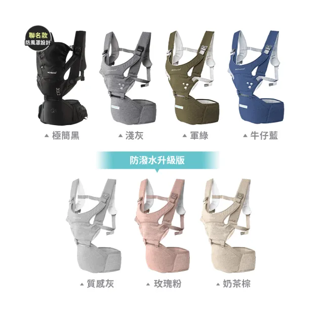 【MOOIMOM 沐伊孕哺】輕盈簡約款坐墊式腰凳揹帶(多色可選)