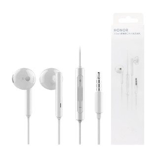 【honor 榮耀】原廠AM115 半入耳式線控耳機 3.5mm - 白(盒裝)