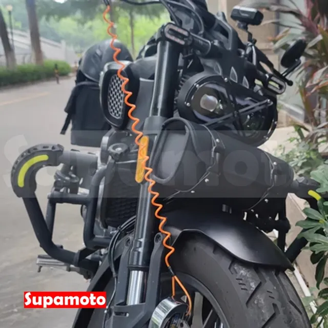 【Supamoto】MG83―長筒雙皮帶車頭包 (皮革圓筒包/復古檔車改裝/側包/側箱/車尾包/加掛包包)