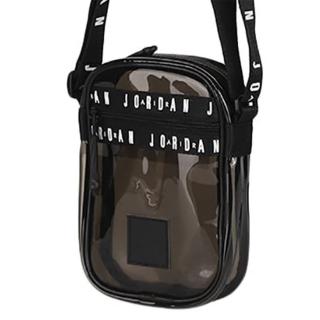 【NIKE 耐吉】側揹包 斜揹包 小包 運動包 JORDAN 喬丹 透明黑 JD2023009GS-002