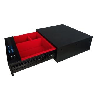 【LEZUN 樂尊】40cm衣櫃隱藏式保險櫃抽屜保險箱帶指紋密碼迷你密碼箱(保管箱/抽屜保險櫃/保密櫃/儲物櫃)