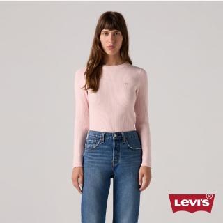 【LEVIS】女款 合身長袖Logo Tee 上衣 熱賣單品 A0719-0034