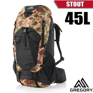 【Gregory】STOUT 45 專業健行登山揹包45L 附全罩式防雨罩(126872-9865 巖紋迷彩)