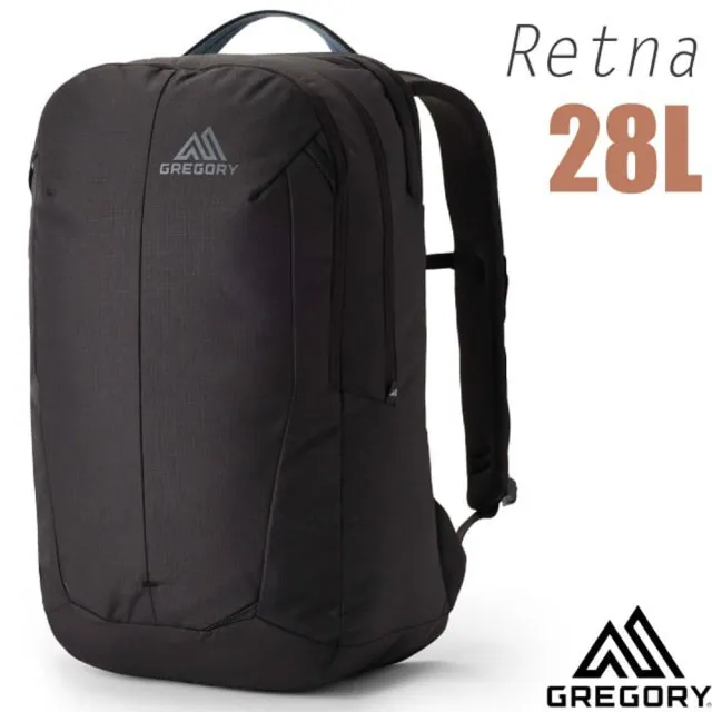 【Gregory】RETNA 28L 多功能電腦背包.雙肩後背包.上學通勤書包(150949-A386 碳黑)