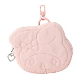 【SANRIO 三麗鷗】冬季羽絨系列 絎縫造型票卡夾 車票套 美樂蒂