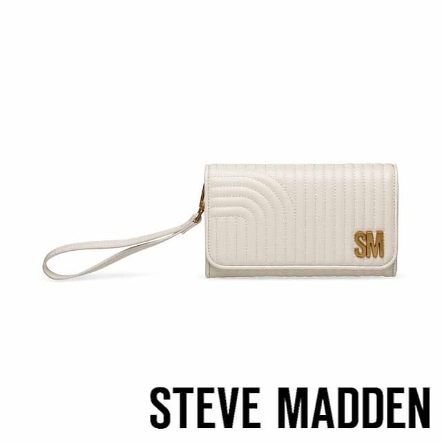 【steve madden】BTIN 素雅壓紋手拿斜背包(白色)