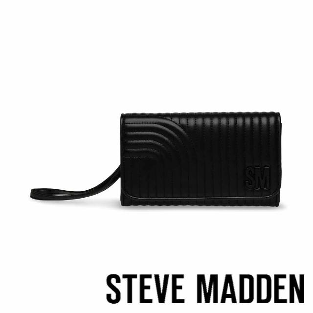 【steve madden】BTIN 素雅壓紋手拿斜背包(黑色)