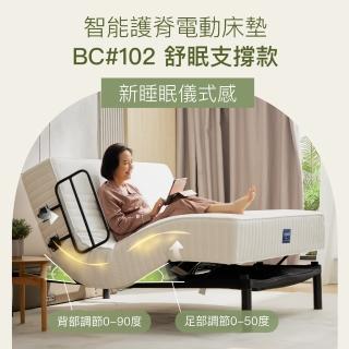 【EverSoft 寶貝墊】德國Okin馬達 5段式護脊電動床墊 舒眠支撐款102(150*190cm雙人/高支撐記憶棉+天然乳膠)