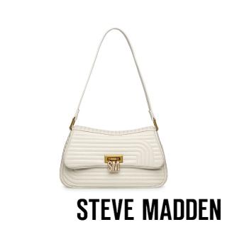 【steve madden】BKES 壓紋拼接腋下馬鞍包(白色)