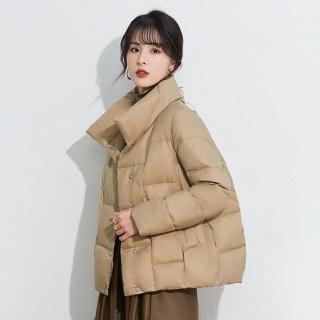 【巴黎精品】現貨+預購 真羽絨90%白鴨絨羽絨外套羽絨衣夾克(寬版厚領防風保暖女外套4色a1de5)