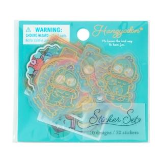 【SANRIO 三麗鷗】燙金半透明造型貼紙 貼紙包 人魚漢頓