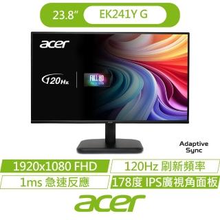 【Acer 宏碁】EK241Y G 24型電競螢幕(23.8吋/FHD/120Hz/1ms/IPS)