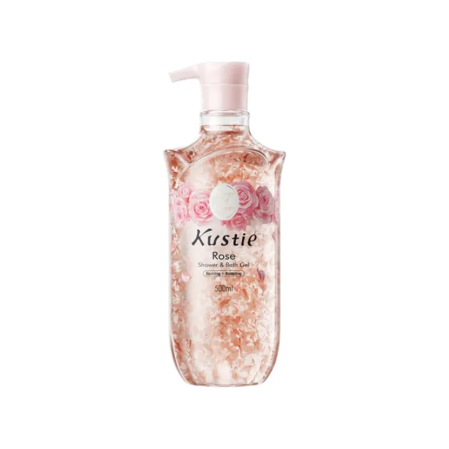 【Kustie蔻斯汀】玫瑰花瓣沐浴露 500ml(全球首創真花瓣沐浴)