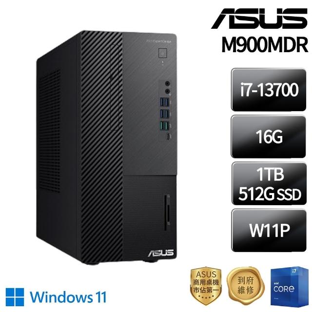 【ASUS 華碩】i7 十六核商用電腦(M900MDR/i7-13700/16G/1TB HDD+512G SSD/W11P)