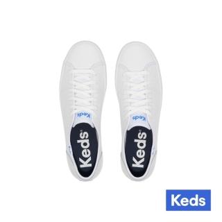 【Keds】CHAMPION KICKSTART 時尚皮革綁帶小白鞋(9191W132222)