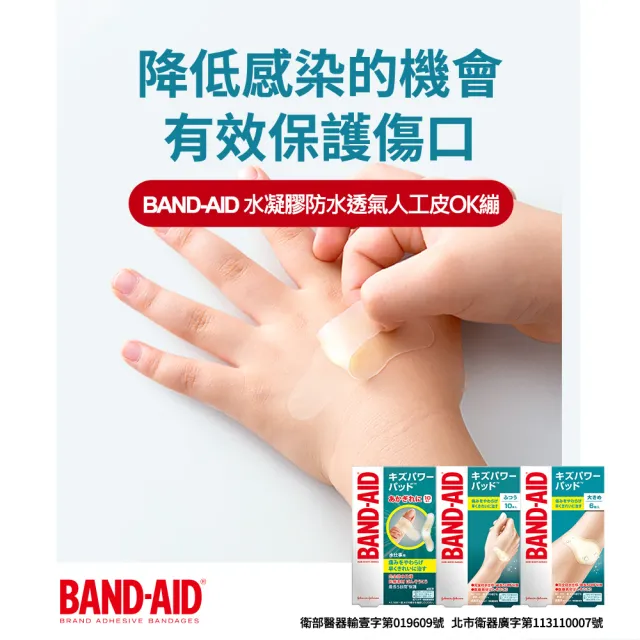 【Band-Aid】水凝膠防水透氣繃 滅菌指用型(10入)