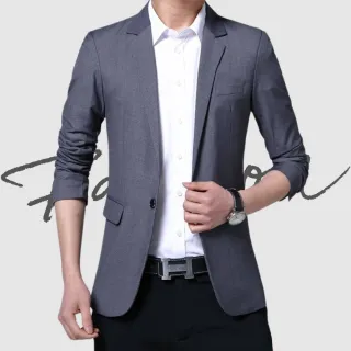 【J.Malo】韓版潮流休閒修身西裝外套(韓版 潮流 休閒 修身 西裝外套 男裝)