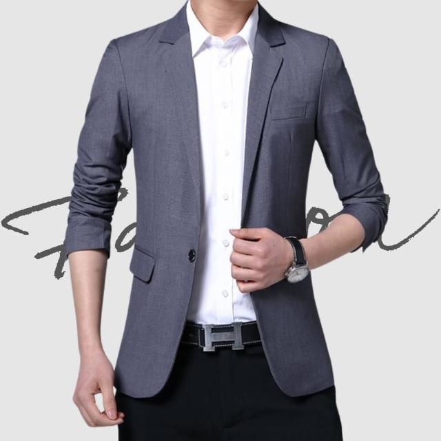 【J.Malo】韓版潮流休閒修身西裝外套(韓版 潮流 休閒 修身 西裝外套 男裝)