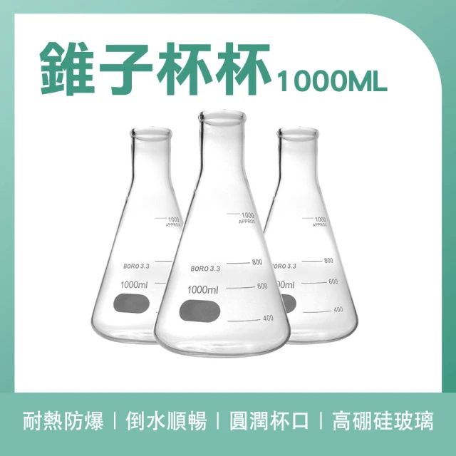 職人家居 英雄杯 錐型瓶 造型花瓶 烘焙量杯 1000ml空瓶 量杯 大玻璃杯 燒瓶 185-GCD1000(果茶杯)