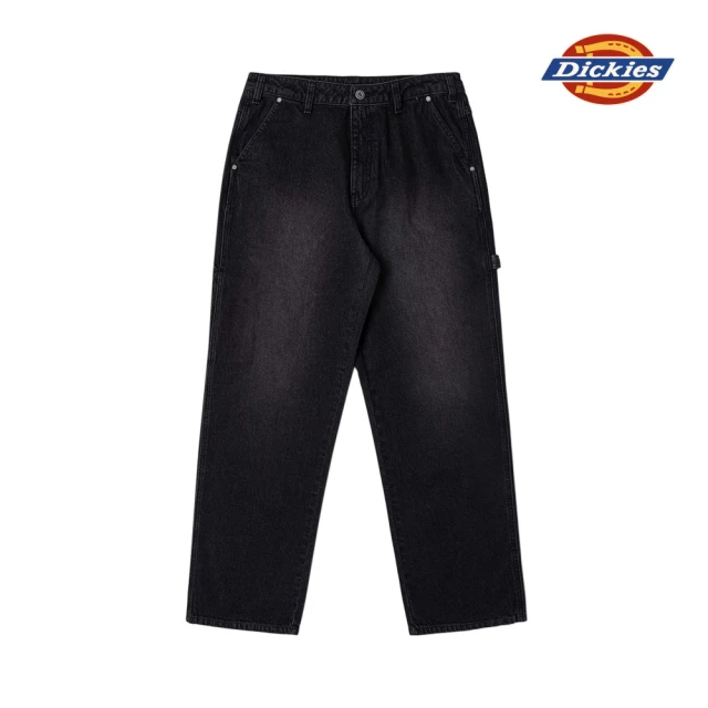 Dickies 男款黑丹寧純棉多口袋設計直筒伐木休閒長褲｜DK0A88LUG29