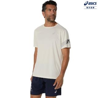 【asics 亞瑟士】ICON 短袖上衣 男款 海外版型 跑步上衣(2011D239-200)