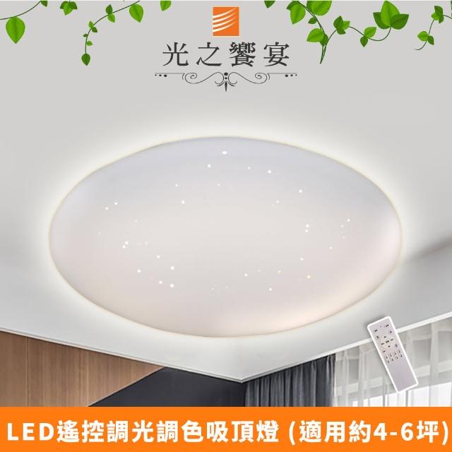 【光之饗宴】2.0 LED 60W天王星-調光調色吸頂燈(附遙控器)