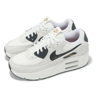 【NIKE 耐吉】休閒鞋 Air Max 90 LV8 女鞋 米白 黑 厚底 增高 氣墊 運動鞋(HQ3497-100)