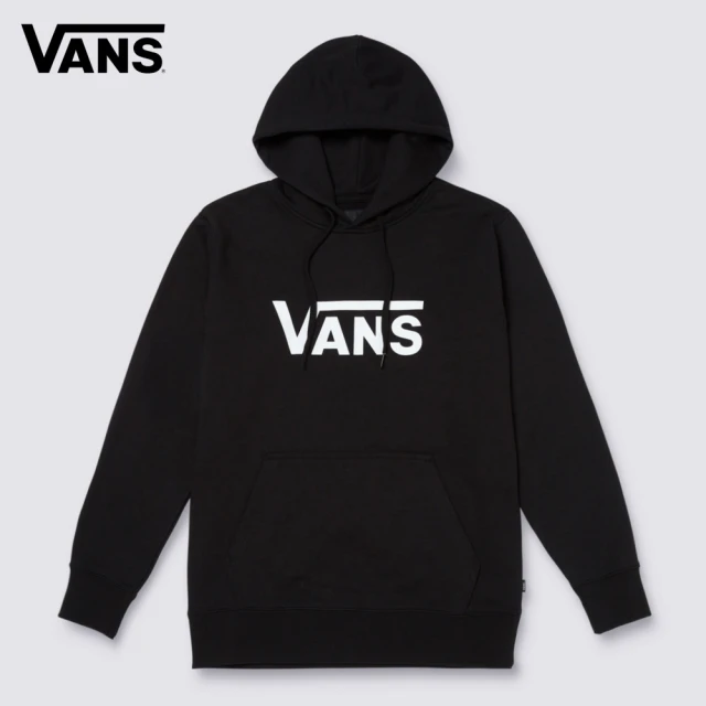 VANS 官方旗艦 Logo 男女款黑色連帽大學T