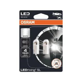 【Osram 歐司朗】2825DWP T10 168 194 W5W LED 6000K燈泡(正白光)