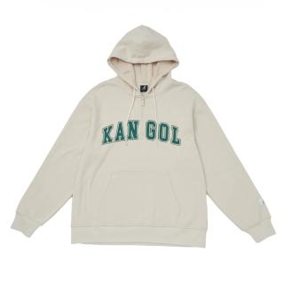 【KANGOL】帽T 卡其 復古 半開襟 連帽T 中性(6455105101)