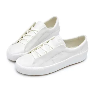 【Keds】REMI 時尚風潮皮革免綁帶套入式休閒鞋-白(9234W137899)