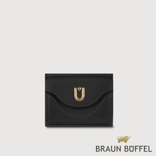 【BRAUN BUFFEL 德國小金牛】臺灣總代理 艾拉娜 3卡卡夾-黑色(BF846-154-BK)