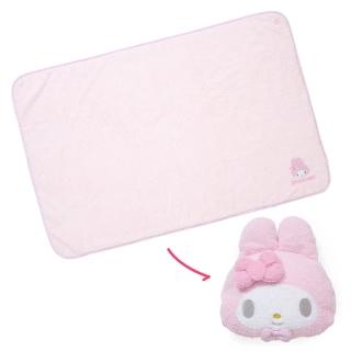 【SANRIO 三麗鷗】造型三用可收納毛毯 毛毯披風 美樂蒂