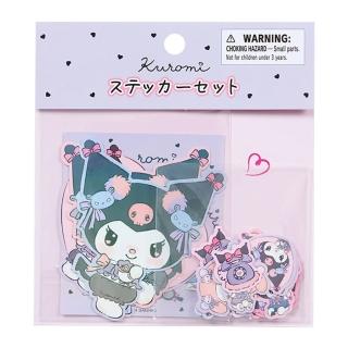 【SANRIO 三麗鷗】酷洛米生日系列 造型貼紙包 酷洛米&美樂蒂 居家裝扮