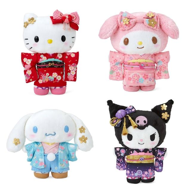 【SANRIO 三麗鷗】日式櫻花系列 和服造型絨毛娃娃 S