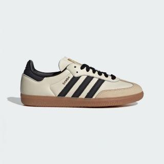 【adidas 愛迪達】休閒鞋 女鞋 運動鞋 三葉草 SAMBA OG W 奶茶 ID0478