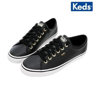 【Keds】簡約運動風皮革厚底鞋 黑 JUMP KICK DUO 9211W123213 WH64961