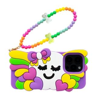 【Candies】iPhone 16 Pro Max 適用6.9吋 繽紛蝴蝶結睡寶(紫)