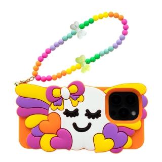【Candies】iPhone 16 Pro Max 適用6.9吋 繽紛蝴蝶結睡寶(橘)