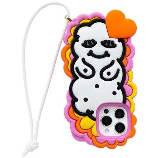 【Candies】iPhone 16 Pro Max 適用6.9吋 繽紛綻放睡寶(愛心橘)