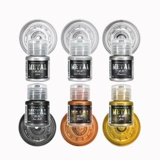 【PowerFalcon】AirBeast水漆METAL金屬色系列6色套組A(MT-01~MT-06 水性壓克力系顏料 模型噴漆 噴塗筆塗)
