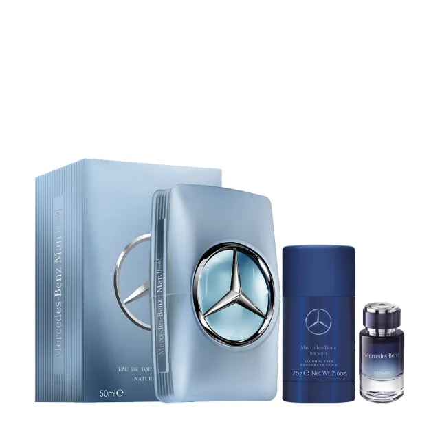 【Mercedes-Benz 賓士】天空藍調男性淡香水50ml(贈隨機體香膏75g+小香乙瓶.專櫃公司貨)